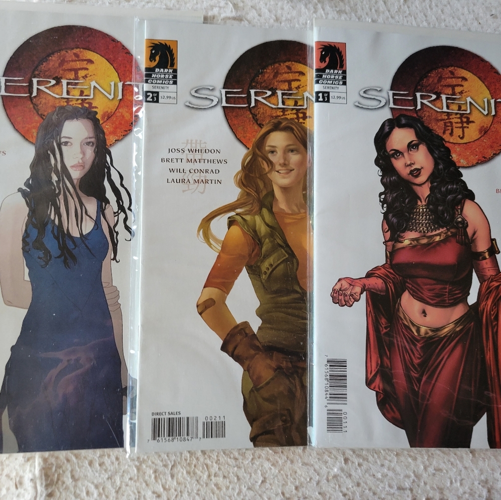 Serenity comics 1 ,2 and 3
